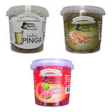 Isca Furadinha Pesca Pinga Goiaba Bacon Bigua Kit 3 Potes