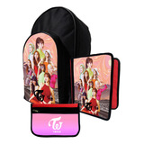 Kit Mochila+ Carpeta+ Cartu De Twice K-pop #425