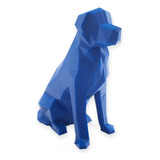 Golden Retriever Geometrico Low Poly Decoração 3d