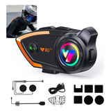 Intercomunicador Audífonos Motocicleta Para Casco Ip67 Bt5.0