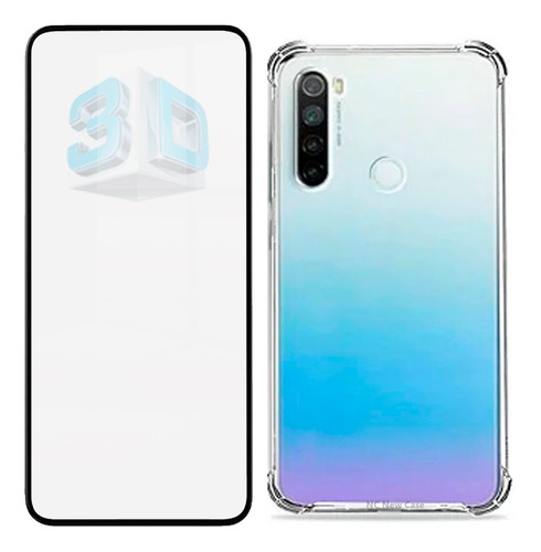 Película 3d + Capa Transparente Para Redmi Note 7 8 9 10 11