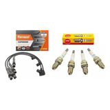 Kit Cables + Bujias Ngk 3 Electrodos Vw Gol Trend 1.6 8v