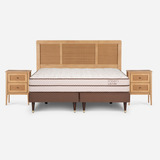 Cama Europea Rosen Autonomy Land King + Muebles Charles