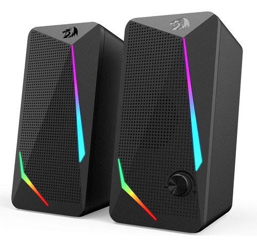 Redragon Altavoces De Escritorio Gs510 Rgb, Altavoz De Comp. Color Negro