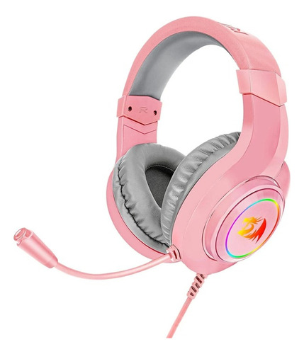 Audifono Gamer Redragon Hylas H260 Pink Rgb Color Rosa