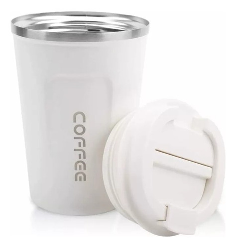 Vaso Mug Térmico Para Café 510ml Con Tapa Acero Inoxidable 