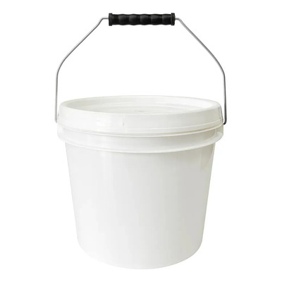 Cubeta Plástico Tapa Lisa 4 Litros Grado Alimenticio 10 Pz Color Blanco | Envío gratis