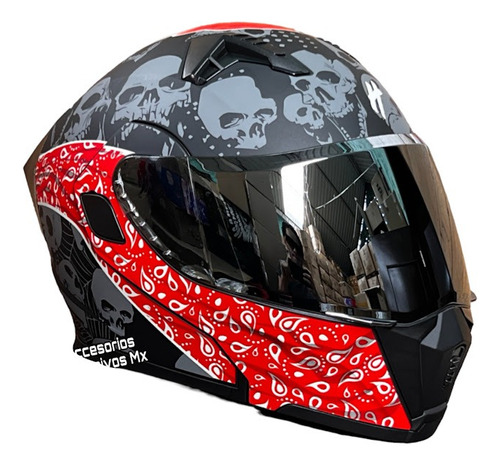 Casco Electronico Luz Led Abatible Aleron Deportivo Certific