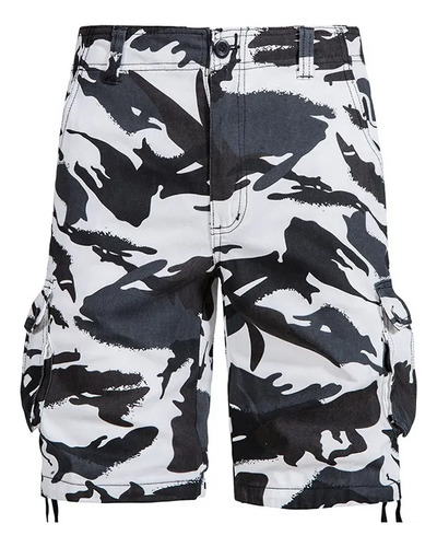 Bermuda Shorts Hombre Suelto Casual Verano Playa Camuflaje