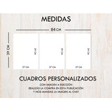 Cuadro Personalizado Tríptico 39cm X 84cm Imagen A Elección