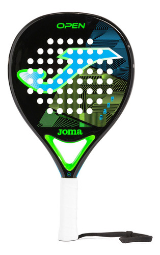 Paleta De Padel Joma Open 2024 Color Negro Turquesa Marco De Carbono Caras De Fibra De Vidrio Pala Paddle Eva Soft Forma Lágrima