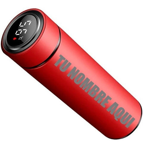 Termo Digital  Rojo Personalizado Grabado Laserláser 