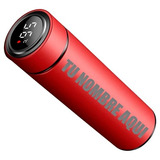 Termo Digital  Rojo Personalizado Grabado Laserláser 