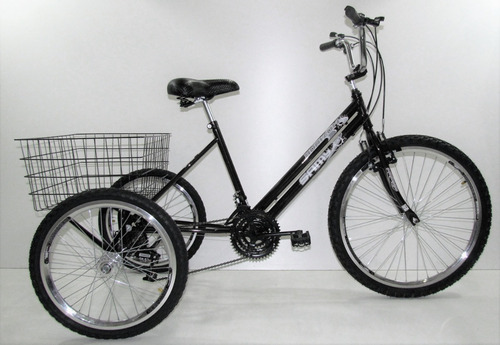 Bicicleta Triciclo Rma Tres Luxo Aro 26 Com 21 Marchas