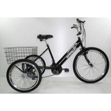 Bicicleta Triciclo Rma Tres Luxo Aro 26 Com 21 Marchas