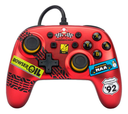 Powera Controlador Nano Con Cable Mario Kart: Racer Red Color Rojo