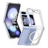 Funda Para Samsung Z Flip 5 Transparente Con Magsafe