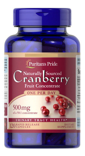 Cranberry 500mg (50:1 = 25.000mg) 120caps Importado Puritans