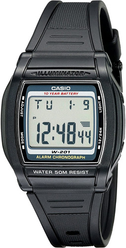 Casio W201-1av Reloj Cronógrafo Resistente Al Agua Para Homb