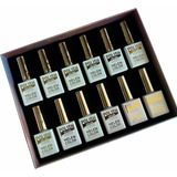 Kit 12 Esmaltes Em Gel Branco Helen Color Francesinha 15ml