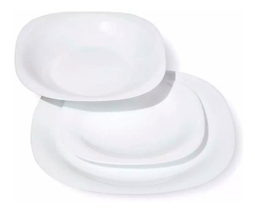 Set Platos 36 Luminarc Carine Playo Hondo Postre (blanco)