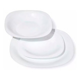 Set Platos 36 Luminarc Carine Playo Hondo Postre (blanco)