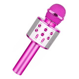 Microfone Bluetooth Sem Fio Spring Karaokê Kids Spk-015 Rosa