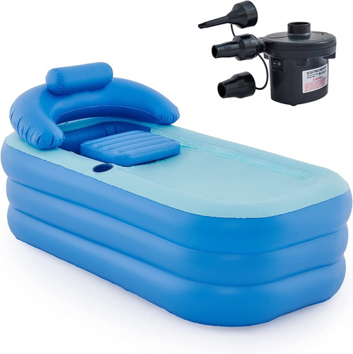 Tina Plegable Bañera Portátil Inflable Adultos Spa Caliente 