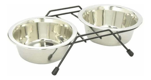 Dogit Comedero/ Bebedero Doble Acero Inox Perro Xl  2 Litros