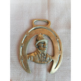 Medalla Antigua Adorno De Bronce Minero Herradura Caballo