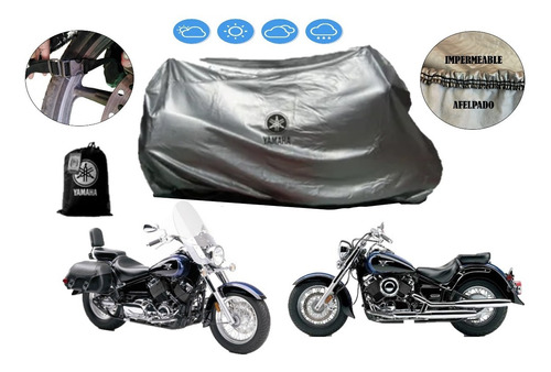 Funda Afelpada Para Moto Yamaha V Star 100% Impermeable!!