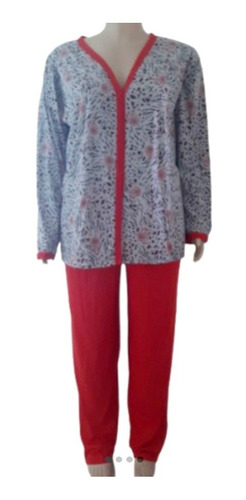 Pijama De Frio Com Botões Tam 52 / 54 Plus Size