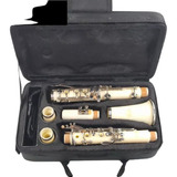 Clarinete Moresky Branco 17ch Prateadas Bb Ebonite Palhetas 