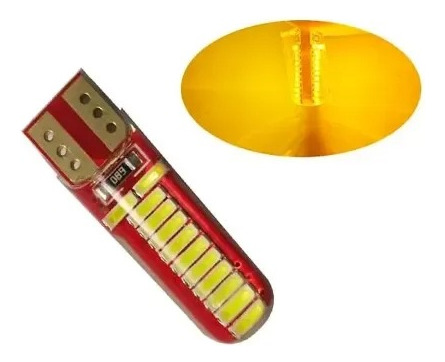 Led T10 Canbus Ambar Naranja 24 Smd Tableta Posicion