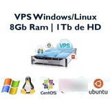Servidor Vps Xeon 3.2ghz 8gb Ram 1tb Hdd Windows Ou Linux