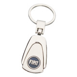 Llavero Cromado Importado De Metal Con Logo Fiat