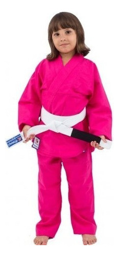 Kimono Infantil Feminino Judô E Jiu Jitsu Rosa Pink Torah