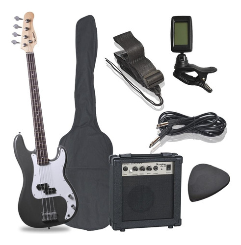 Bajo Scorpion Pack Electric Guitar Bass Inc, Negro Pa-g1-e3