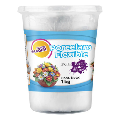 Pasta Francesa Suave PoliCraft 1kg Manualidades Color Blanco | MercadoLibre