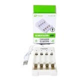 Cargador Pilas Aaa Y Aa Usb Noga 1.2 V Indicadores Led Bater