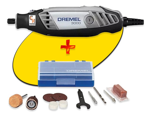 Minitorno Dremel Serie 3000 130 Watts + 10 Accesorios Manual Mini Torno De Mano Metal Vidrio Madera Metal Plastico