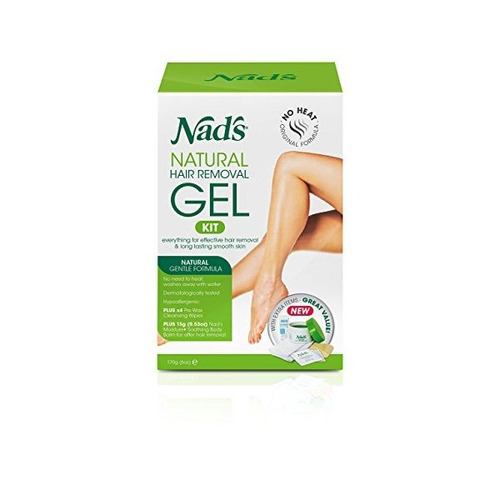 Kit De Gel Depilación Natural De Nad, De 6 Onzas