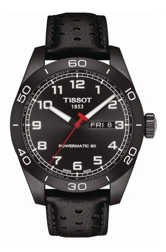 Reloj Tissot Prs 516 Powermatic 80 Hombre T1314303605200 Color De La Malla Negro Color Del Bisel Negro Color Del Fondo Negro
