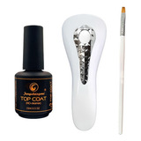 Kit Manicure Completo Top Coat + Mini Cabine Uv Led + Brinde