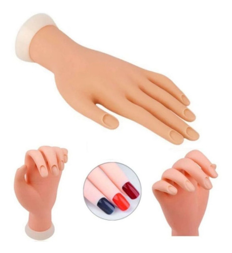 Mão Flexível Treino Alongamento Unhas Polygel Fibra Promoção