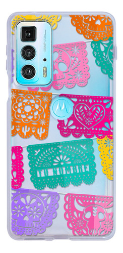 Funda Para Motorola Mujer Papel Picado Calaveras Con Nombre