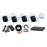 Kit 4 Camaras Dahua 5mp Con Microfono Dvr 4ch Siames 2tb Pur