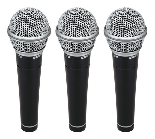 Micrófonos Samson R21 Set De 3 Vocales Con Pipeta Y Estuche