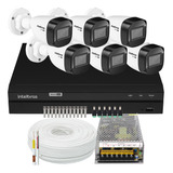 Kit Cftv 6 Cameras Segurança Intelbras Residencial 10a S/ Hd
