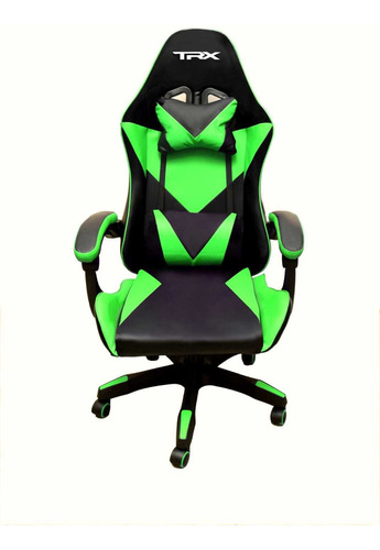 Cadeira Gamer Trx Preta E Verde Home Office Ergonômica